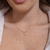 Colar De Pérola Com Inicial Lisa Banhado no Ouro - CL2301 na internet