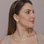 Choker Articulada Com Pecinhas Retangulares E Zircônias Banhado No Ouro - CK822 na internet