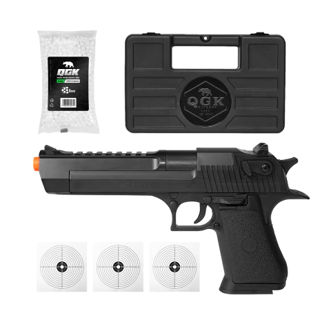 PISTOLA AIRGUN SPRING SDE BK 6MM+MALETA+BBS+ALVO