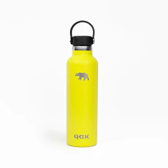 GARRAFA TÉRMICA PE 24 OZ 709 ML QGK AMARELO COM TAMPA