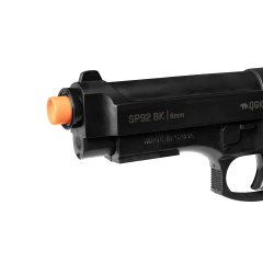 PISTOLA DE AIRSOFT SPRING SP92 6MM QGK + 1000 BBS + ALVO - QG Airsoft | A Maior Loja de Airsoft do Brasil | Tudo para Airsoft