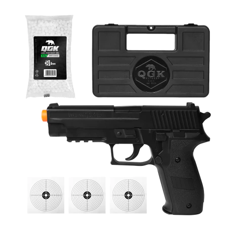 PISTOLA AIRSOFT SPRING S226 6MM+MALETA+1000BBS+ALVO