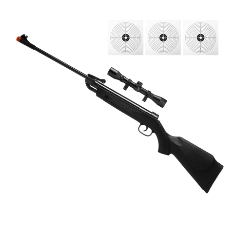 CARABINA PRESSÃO QGK14 BLACK EDITION 5.5MM+LUNETA 4x32+ALVO - comprar online