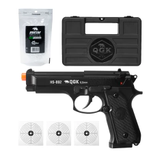 PISTOLA DE AIRSOFT SPRING HS-B92 6MM + MALETA + 1000BB + ALVO