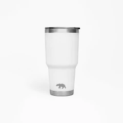 COPO TÉRMICO TUMBLER 30 OZ 887 ML QGK BRANCO COM TAMPA