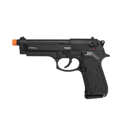 PISTOLA DE AIRSOFT Á GÁS GBB 92 FM BLACK 6MM - QGK