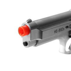 PISTOLA AIRSOFT SPRING HS-B92 + B92S 6MM + 2000 BBS + ALVOS - QG Airsoft | A Maior Loja de Airsoft do Brasil | Tudo para Airsoft