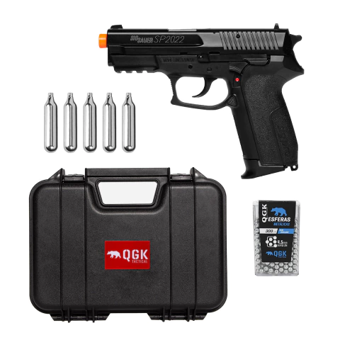 PISTOLA AIRGUN SIGSAUER SP2022 4,5 QGK + CASE+ESFERAS+CO2