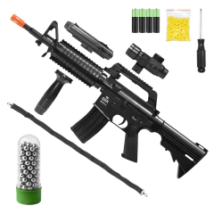 RIFLE AIRGUN M4 SPRING MR744 QGK 6MM + PACK + 100BBS ALUMINIO - comprar online