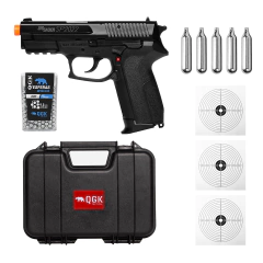 PISTOLA AIRGUN SIGSAUER SP2022 4,5 QGK+CASE+ESFERAS+CO2+ALVO