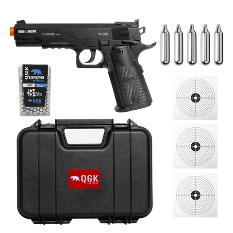 PISTOLA AIRGUN CO2 COLT 1911 NBB 4,5MM+CASE+ESFERAS+CO2+ALVO