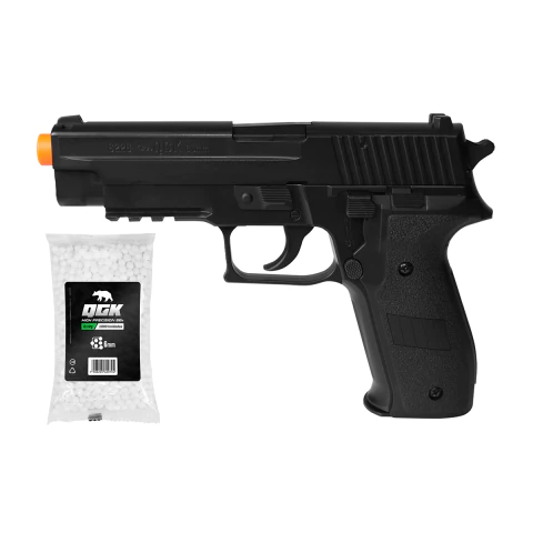 PISTOLA DE AIRSOFT SPRING S226 6MM QGK + 1000 BBS