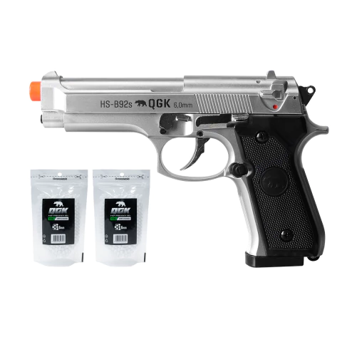 PISTOLA DE AIRSOFT SPRING HS-B92s 6MM + 2000 BBS