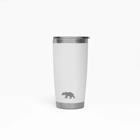 COPO TÉRMICO TUMBLER 20 OZ 591 ML QGK BRANCO COM TAMPA