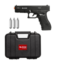 PISTOLA PRESSÃO AIRGUN G17 NBB 4,5MM QGK + CASE RÍGIDO + CO2