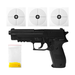 PISTOLA DE AIRGUN SPRING S226 6MM QGK + ALVO + BBS