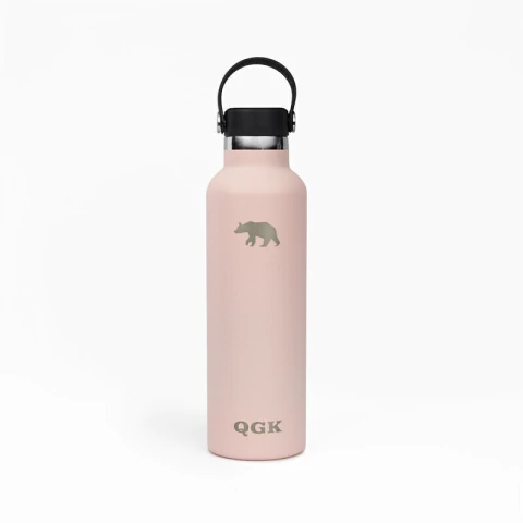 GARRAFA TÉRMICA PE 24 OZ 709 ML QGK ROSA COM TAMPA