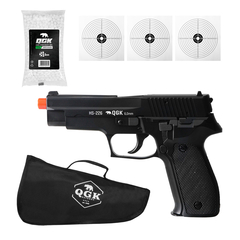 PISTOLA DE AIRSOFT SPRING HS-226 6MM QGK + CAPA + BBS + ALVO - comprar online