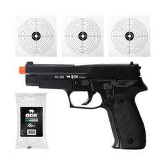 PISTOLA DE AIRSOFT SPRING HS-226 6MM - QGK + BBS + ALVO - comprar online