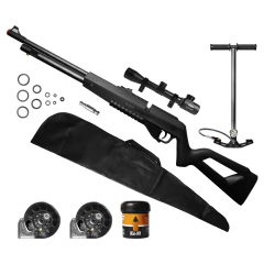 CARABINA PCP G850 5,5MM QGK+LUNETA4X32EG+CAPA+HELLBOY+BOMBA - comprar online