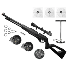 CARABINA PCP G850 5,5MM QGK+ LUNETA 3-9X40+BOMBA+CHUMBO+ALVO - comprar online