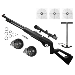 CARABINA PCP G850 5,5MM QGK+ LUNETA 3-9X40+BOMBA+ALVO - comprar online