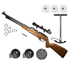 CARABINA PCP G850M 5,5MM QGK+ LUNETA 4X32EG+ BOMBA+ CHUMBO - comprar online