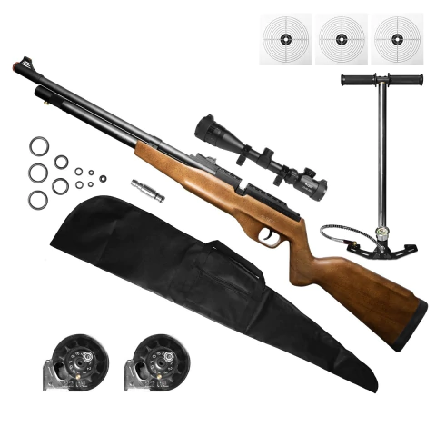 CARABINA PCP G850M 5,5MM QGK+ LUNETA 4-16X40+CAPA+BOMBA+ALVO - comprar online