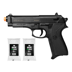 PISTOLA DE AIRSOFT SPRING SP92 6MM QGK + 2000 BBS - comprar online