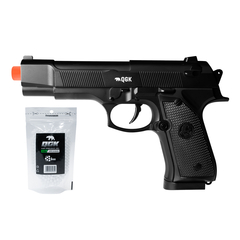 PISTOLA AIRSOFT SPRING FULL METAL SP92T 6MM QGK + 1000 BBS - comprar online
