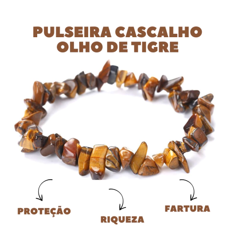 Imagem do Pulseira Cascalho Olho de Tigre - Proteção e Riqueza