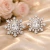 Brinco Floral Radiante de Prata 925 com Zircônias Cristal - Zyra