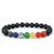 Pulseira dos Chakras com Obsidiana - Equilíbrio e Proteção na internet