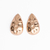 Brinco Gota Serena com Relevo Banhado a Ouro 18k - M - comprar online