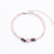 Pulseira Zen: Prata 925 com Cristal Quartzo Rosa e Granada - Autoestima e Atração - comprar online