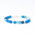 Pulseira Elegance: Prata 925 com Ágata Azul 6mm - Sucesso e Prosperidade