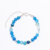 Pulseira Elegance: Prata 925 com Ágata Azul 6mm - Sucesso e Prosperidade - comprar online