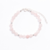 Pulseira Elegance: Prata 925 com Cristal Quartzo Rosa 6mm - Amor e Autoestima - Zyra