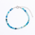 Pulseira Astral: Prata 925 com Pedra Ágata Azul 4mm - Paciência e Confiança - comprar online