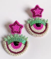 Aretes Najya Star Menta Fucsia