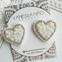 Aretes Mildred Blanco