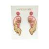 Aretes Lorito Rosado-Beige - comprar online