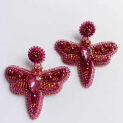 Aretes Libélula Vinotinto
