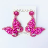 Aretes Mariposa Fucsia