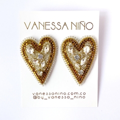 Aretes Clari Topo Plata Dorado