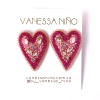 Aretes Clari Topo Rosado Fucsia