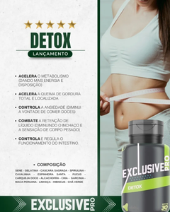 Exclusive Pro Detox c/ 30 cápsulas - ESBANJE SAÚDE