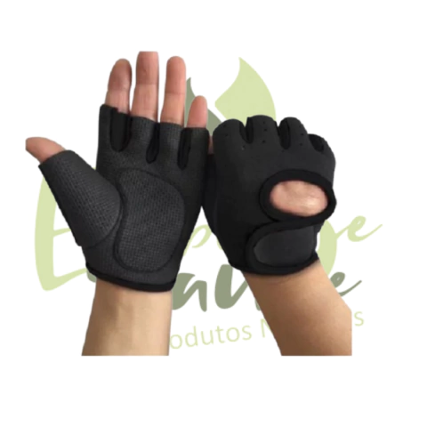 Kit Luva Academia Esporte Treino Musculação Exercícios