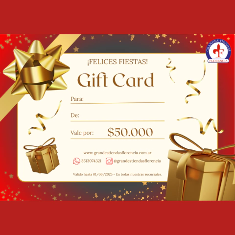 GIFTCARD DE REGALO $50.000