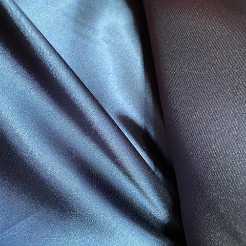 SATEN ELASTIZADO AZUL MARINO